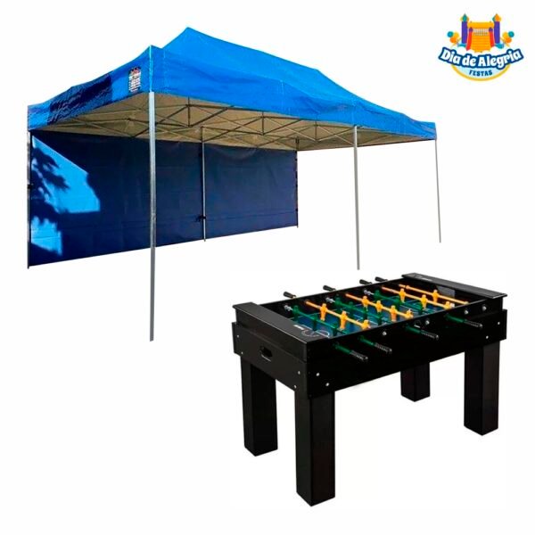 Combo 12 - Pebolim + Tenda Sanfonada - Dia de Alegria Festas - Aluguel de Brinquedos